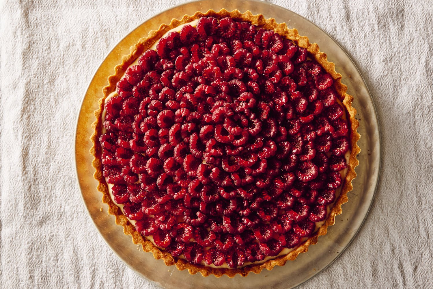Julia Busuttil Nishimura's raspberry tart with rosemary pastry cream.