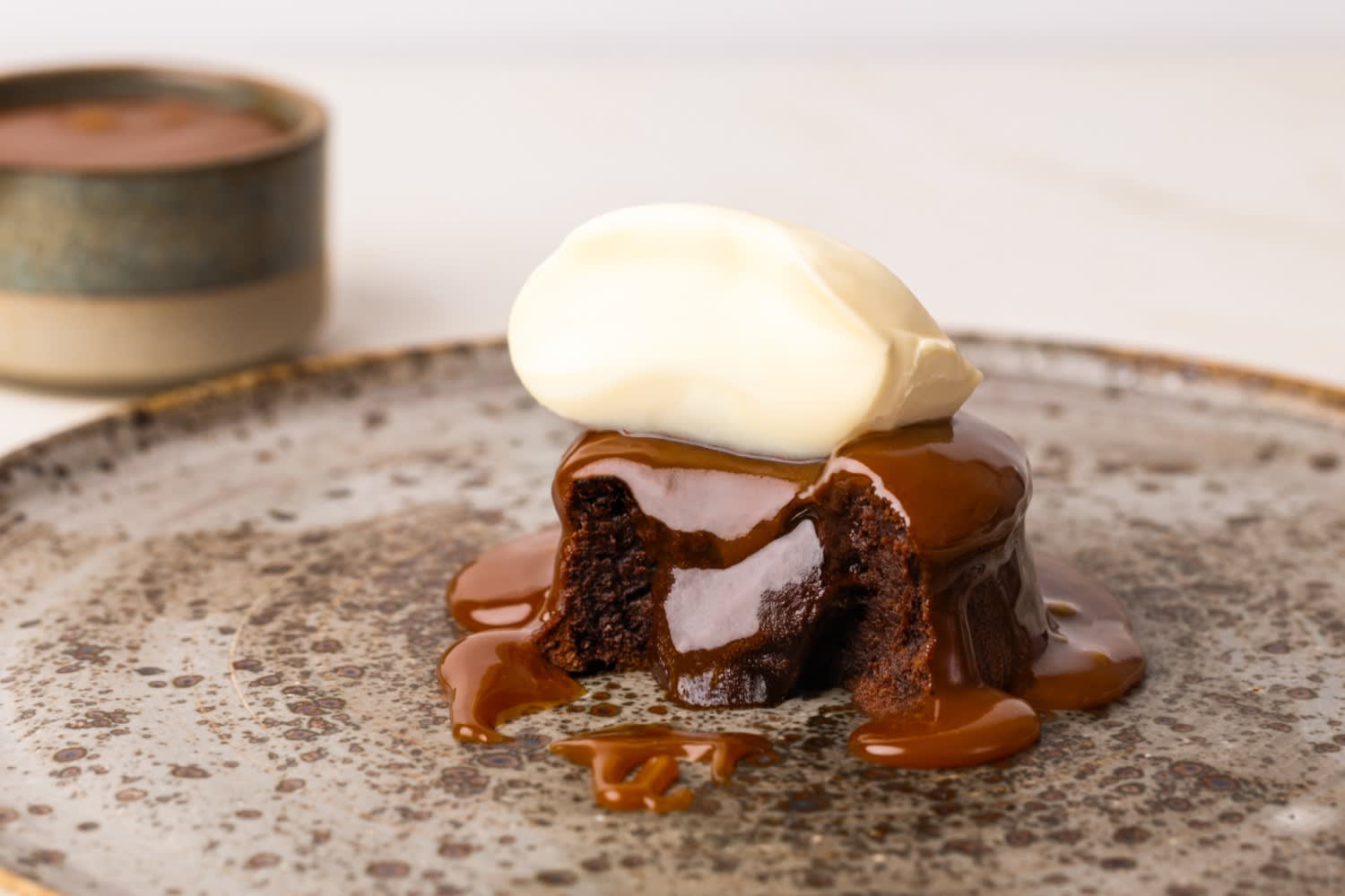Kirsten Tibballs' gooey chocolate pudding with decadent caramel sauce