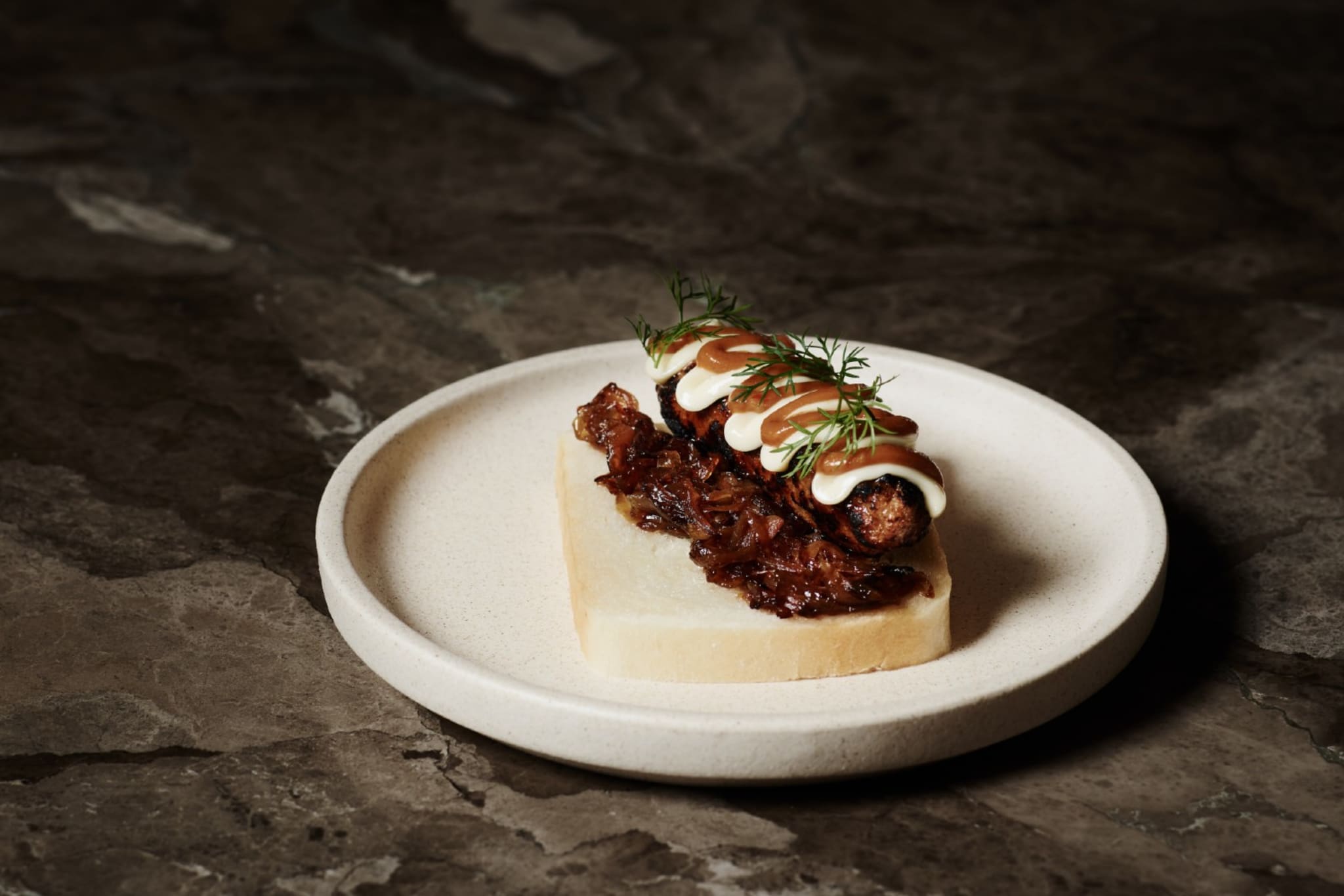 Aru's duck sausage sanga