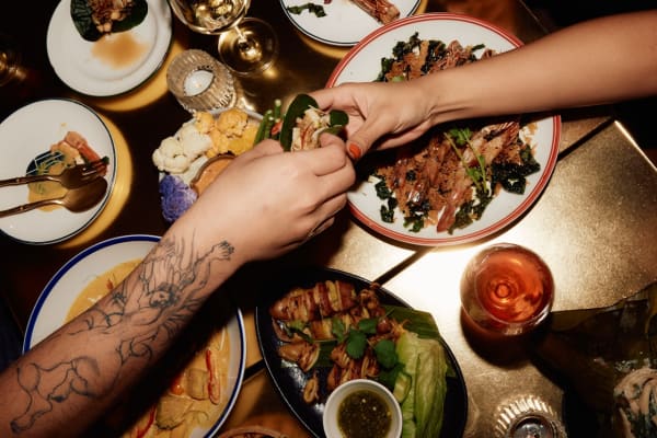 Dinner at Thai Tide restauant on Bourke Street