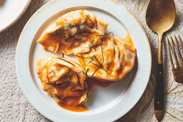 Tony Tan's Thai curry duck dumplings.