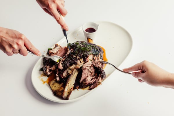 Cumin-spiced lamb shoulder with Davidson plum mint jelly at Blackbird