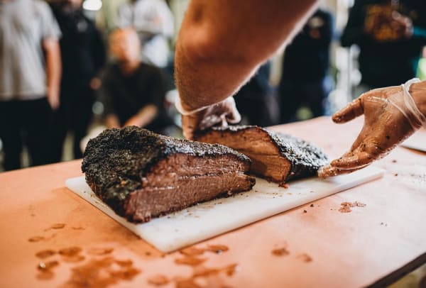 Barbecue brisket at Houston's Barbecue in Keilor East