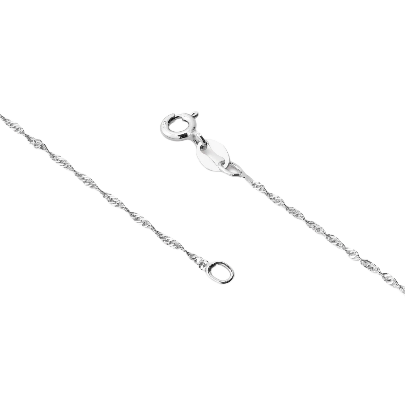Stříbrný řetízek rhodiovaný ROPE 42 cm