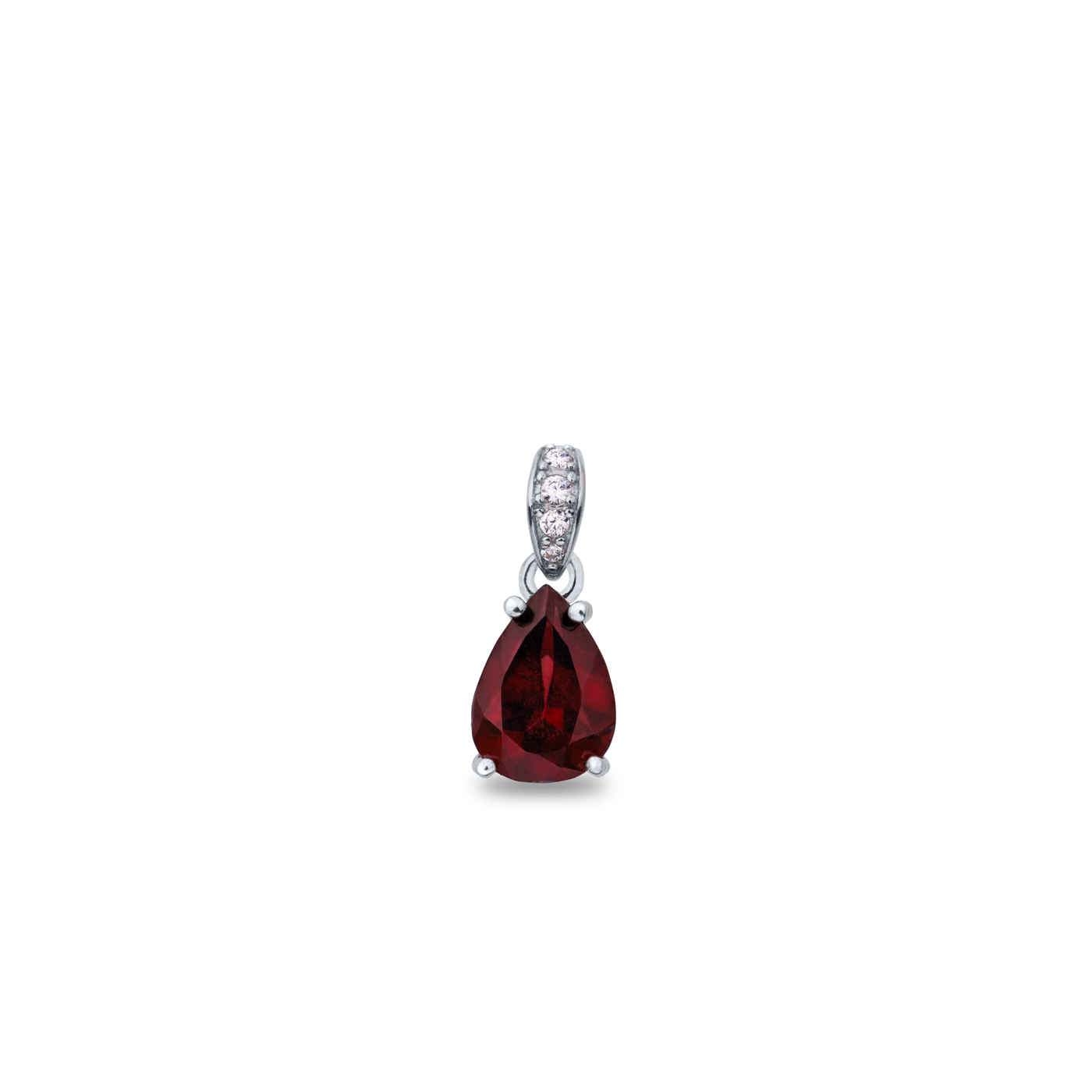 Stříbrný přívěsek kapka s rodolitem Velvet DROP