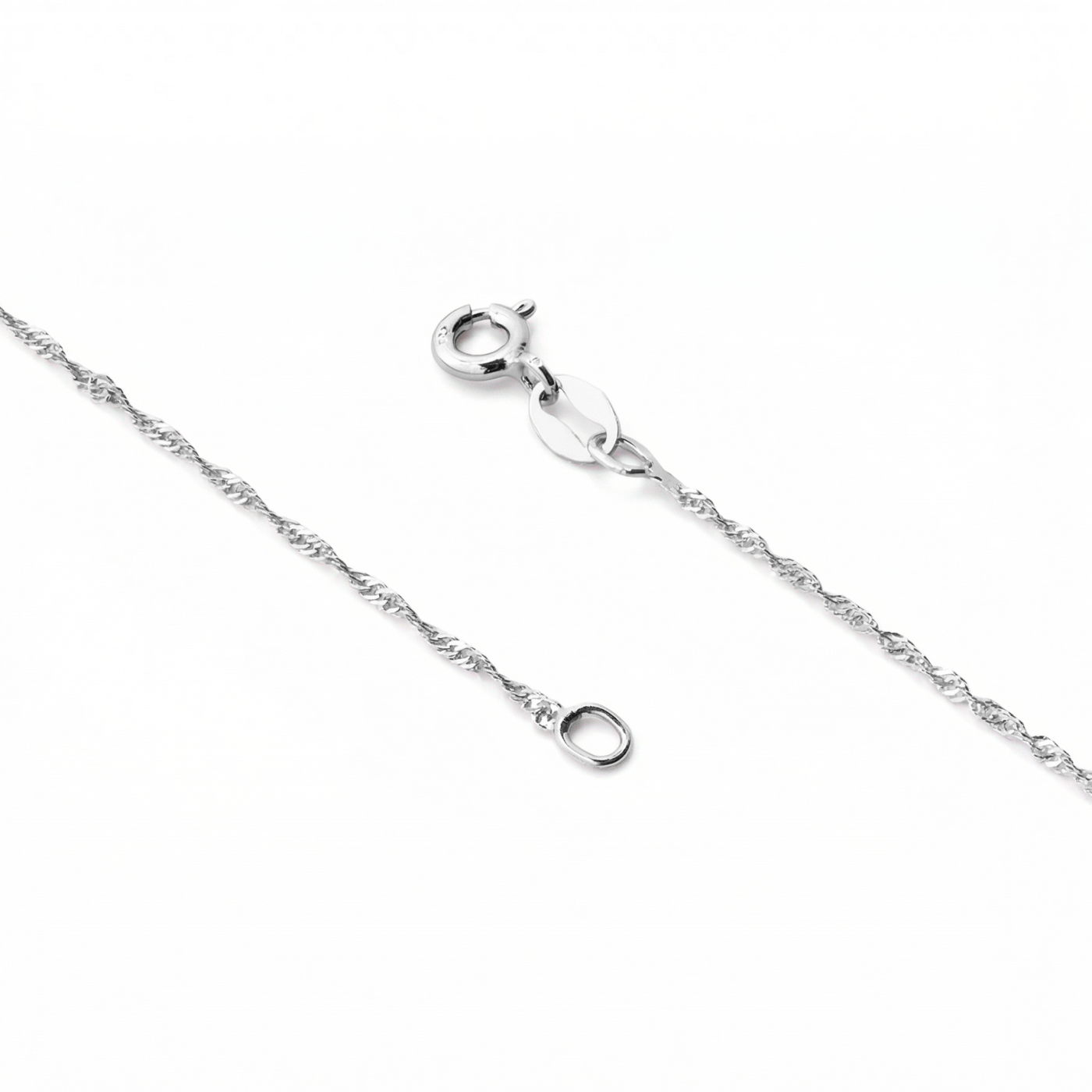 Stříbrný řetízek rhodiovaný ROPE 42 cm