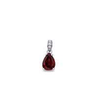 Stříbrný přívěsek kapka s rodolitem Velvet DROP