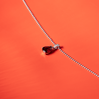 Stříbrný přívěsek kapka s rodolitem Velvet DROP &ndash; 2