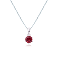 Stříbrný přívěsek s kulatým granátem Crimson ONE &ndash; 2