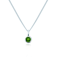 Stříbrný přívěsek s chromdiopsidem MINIMALIST &ndash; 2