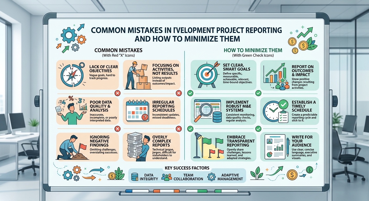 Common Mistakes in Development Project Reporting and How to Minimize Them