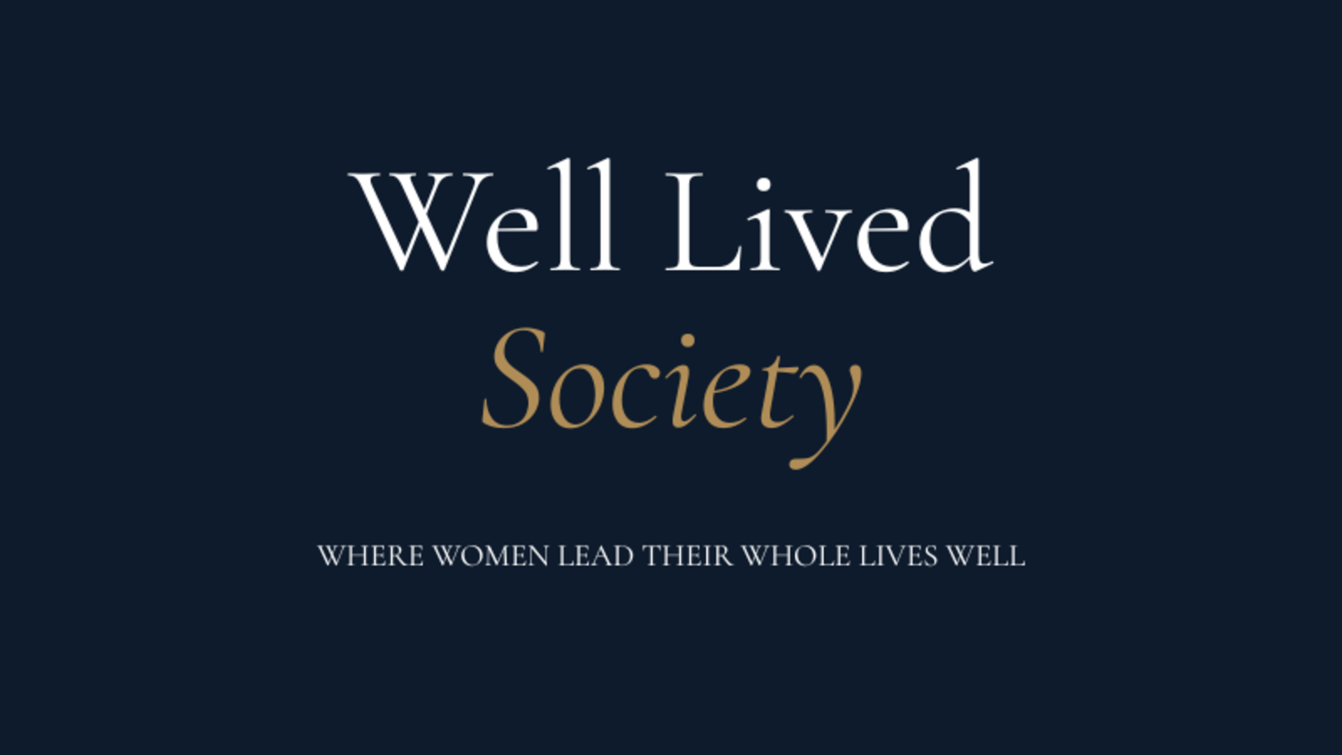 Well Lived Society cover photo