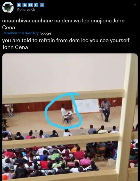 phareshE unaambiwa uachane na dem wa lec unajiona John Cena Tranalated from Swah