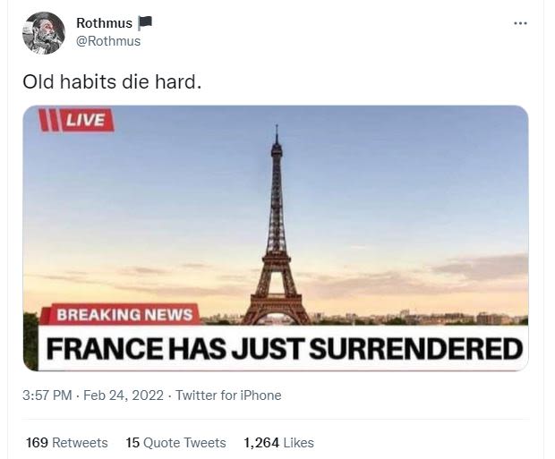 Rothmus Rothmus Old habits die hard IILive Breaking News FRANCEHAS JUST SURRENDE
