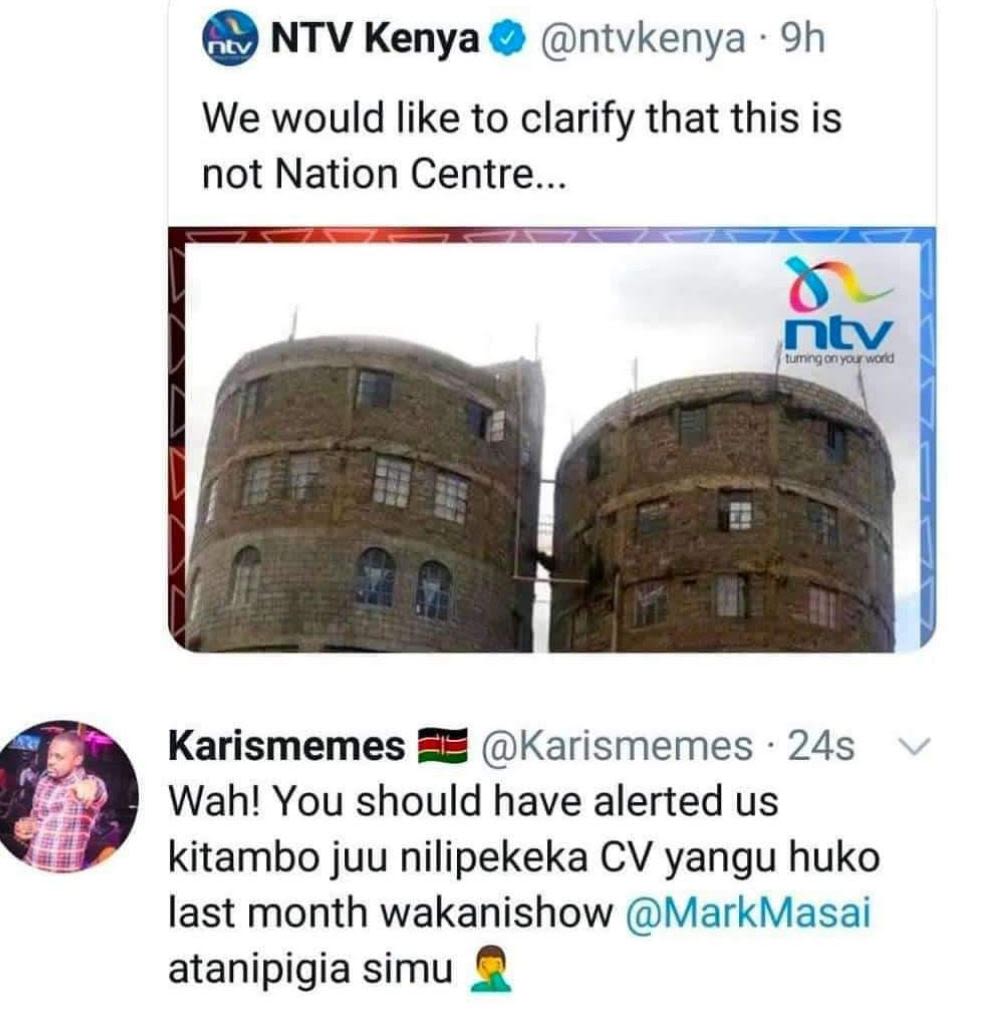 Dly NTV Kenya ntvkenya 9h We would like to clarify that this is not Nation Centr