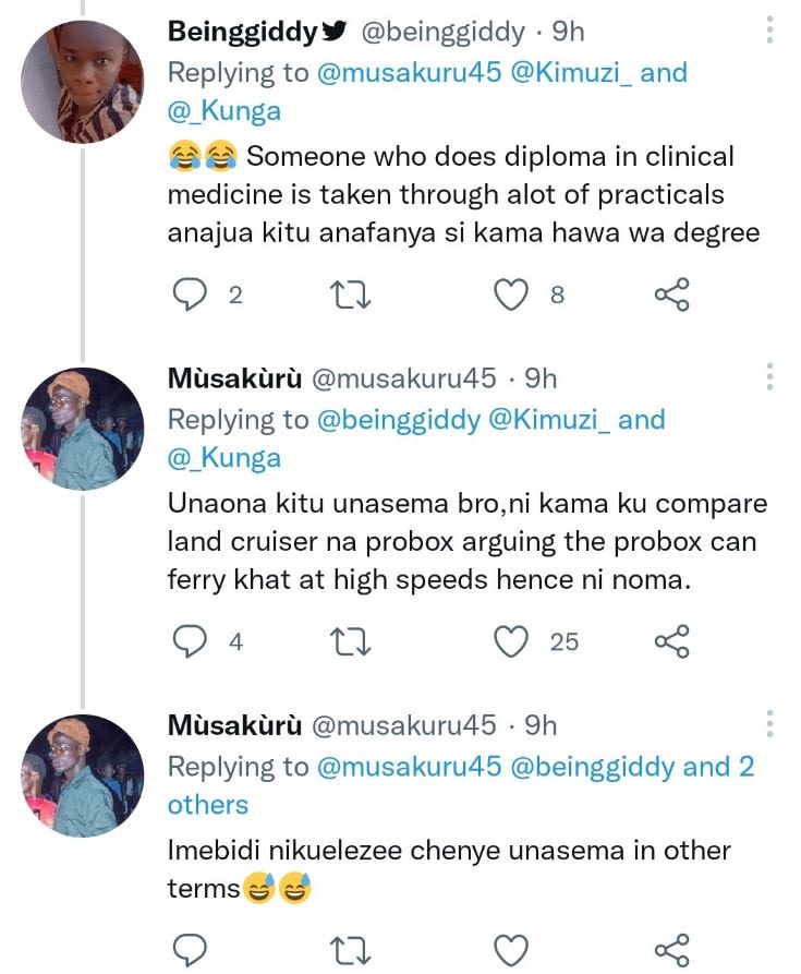 Beinggiddy beinggiddy 9h Replying to musakuru45 Kimuzi_ and _Kunga Someone who d