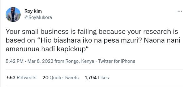 Roy kim roymukora your small business is failing because your research is based