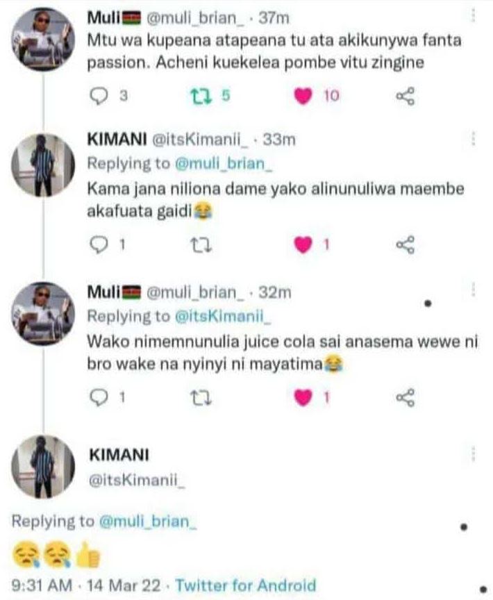 Mull muli_brlan 37m1 mtu wa kupeana atapeana tu ata aklkunywa fanta passion. ach