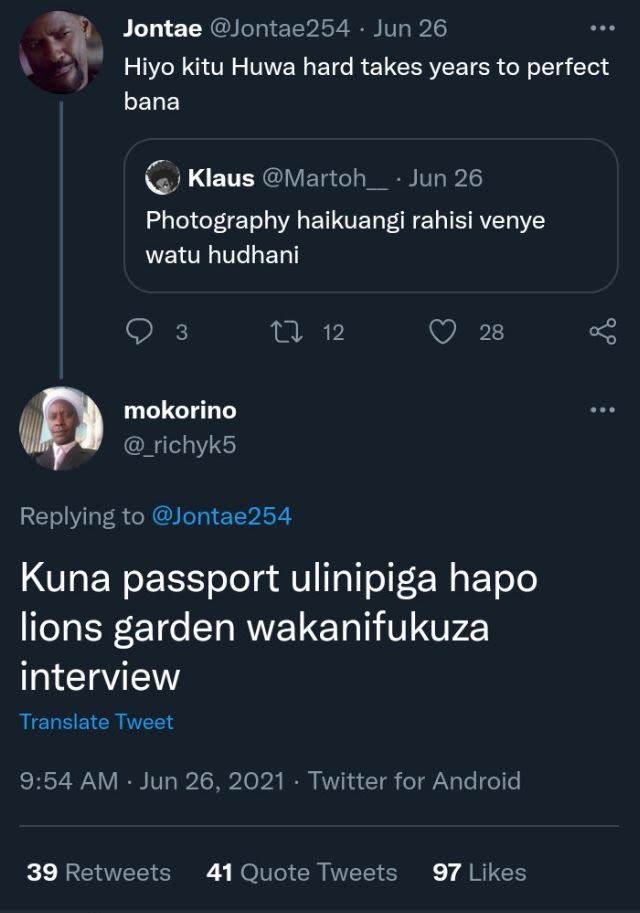 Jontae jontae254 jun 26 hiyo kitu huwa hard takes years to perfect bana klaus ma