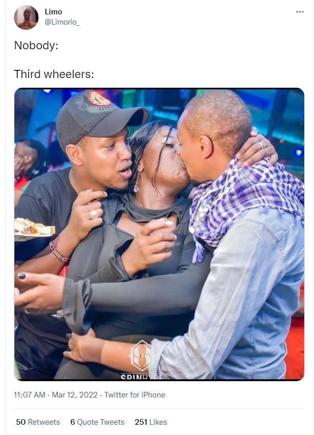 Limo limorio_ nobody third wheelers cdii 11.07 am mar 12, twitter for iphone 50