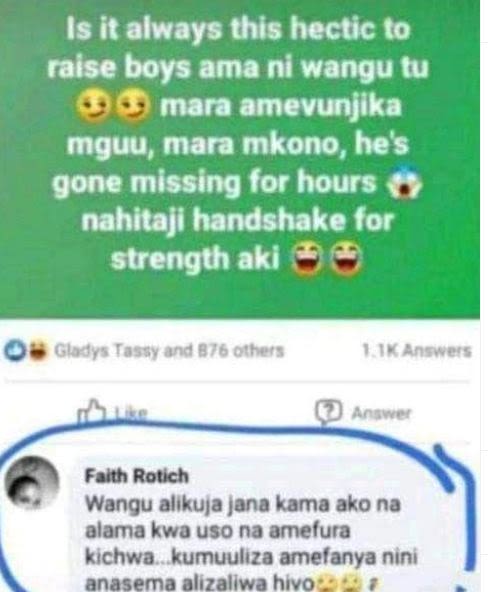 Is it always this hectic t0 raise boys ama ni wangu tu mara amevunjlka mguu mara