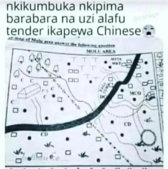 Nkikumbuka nkipima barabara na uzi alafu tender ikapewa chinese