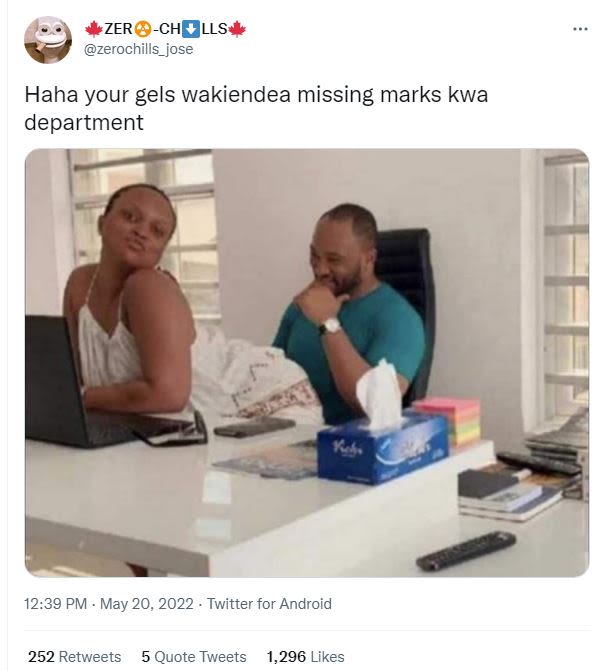 Zer ch lls zerochills_jose haha your gels wakiendea missing marks kwa department