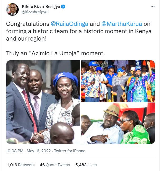 Kifefe kizzabesigye kizzabesigyel congratulations railaodinga and marthakarua on