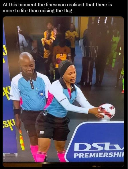 At this moment the linesman realised that there is more to life than raising the