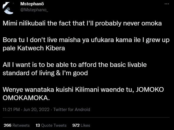 Mstephanã mstephano_ mimi nilikubali the fact that i'il probably never omoka bor