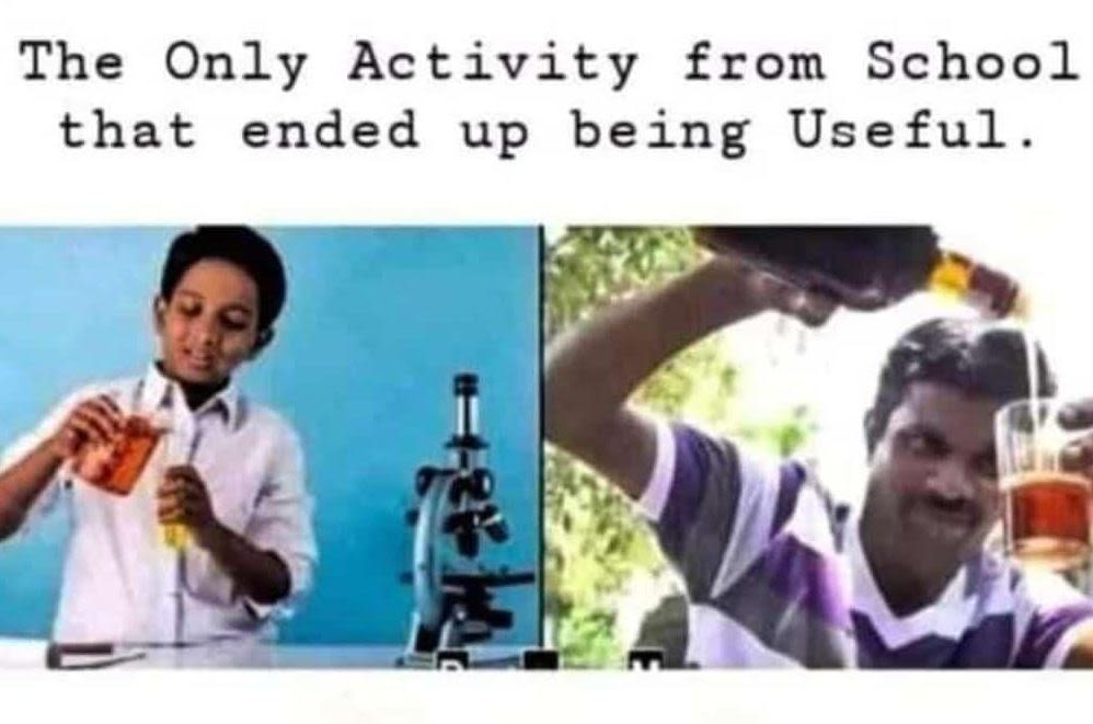 The only activity from school that ended up being useful