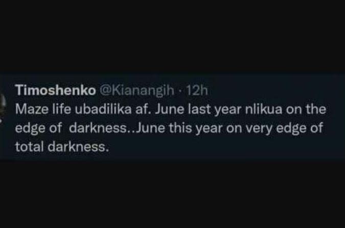Timoshenko kianangih 12h maze life ubadilika af. june last year nlikua on the ed