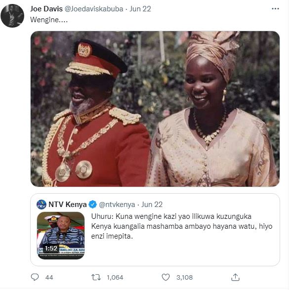 Joe davis joedaviskabuba jun 22 wengine ntv kenya ntvkenya jun 22 uhuru kuna wen