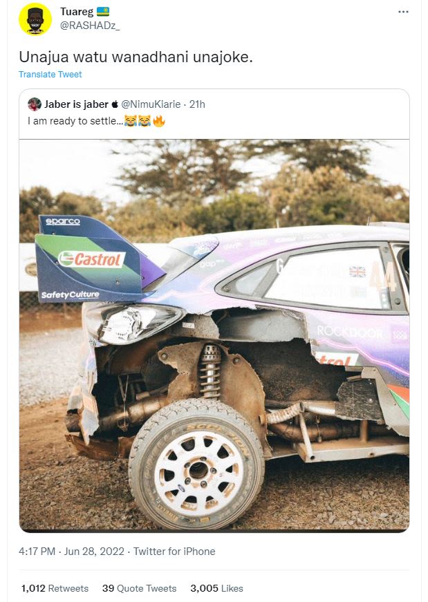 Tuareg rashadz unajua watu wanadhani unajoke translate tweet jaber is jaber nimu