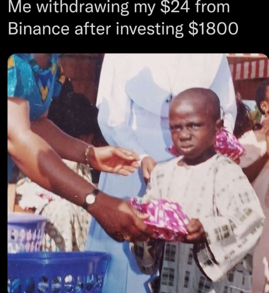 Me withdrawing my 24 trom binance after investing