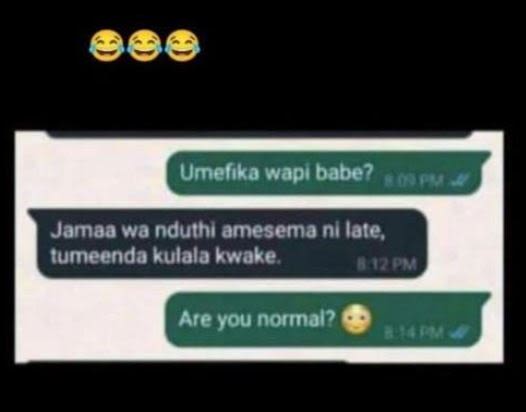 Umefıka wapl babe? v jamaa wà nduthl amesema nllate, umeenda kulala kwake 04a6 a