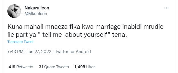 Nakuru icon mkuulcon kuna mahali mnaeza fika kwa marriage inabidi mrudie ile par