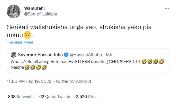 Wamutahi son_of_laikipia serikali walishukisha unga yao, shukisha yako pia mkuu