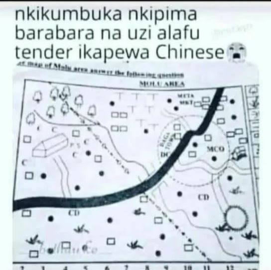 Nkikumbuka nkipima barabara na uzi alafu tender ikapewa chinese