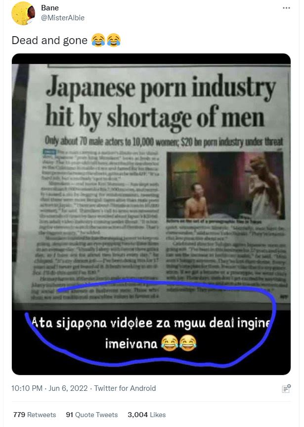 Bane misteralbie dead and gone japanese porn industry hit by shortage ofmen ony