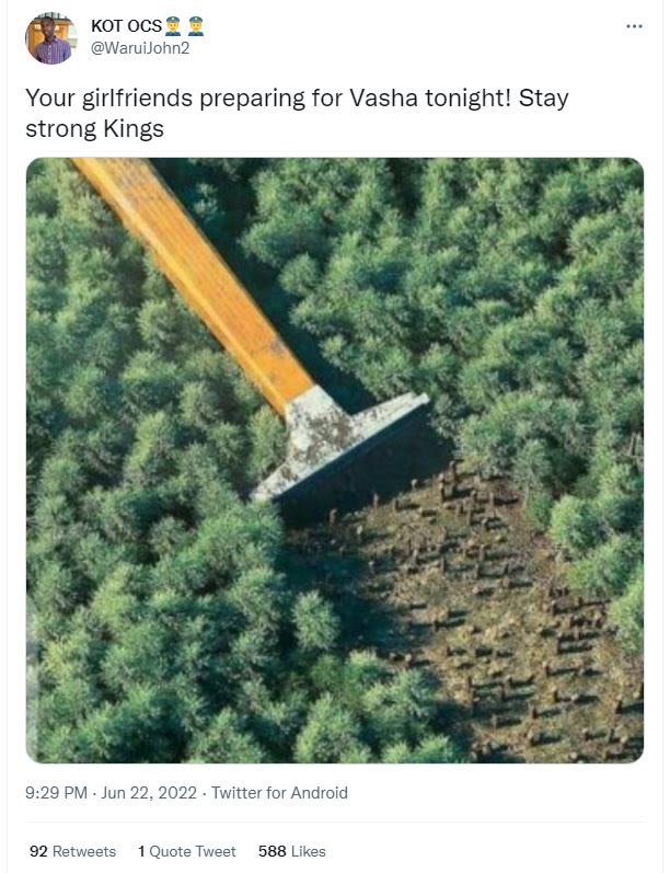 Kot ocs waruijohn2 your girlfriends preparing for vasha tonight! stay strong kin