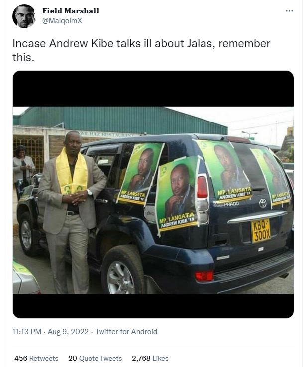 Field marshall malqolmx incase andrew kibe talks ill about jalas, remember this.