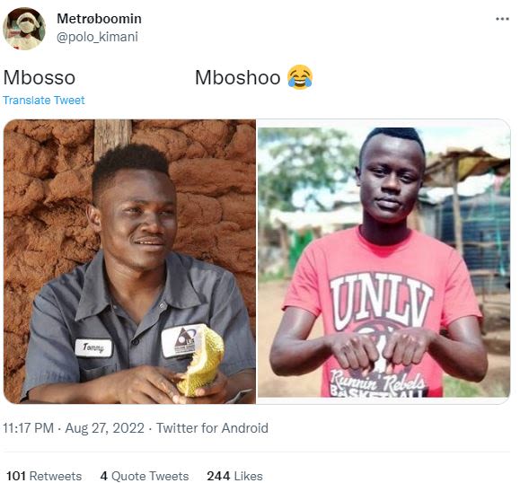 Metroboomin polo_kimani mbosso translate tweet mboshoo vniv 11.17 pm aug 27, twi