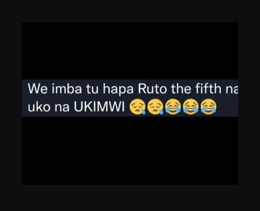 We imba tu hapa ruto the fifth n uko na ukimwi
