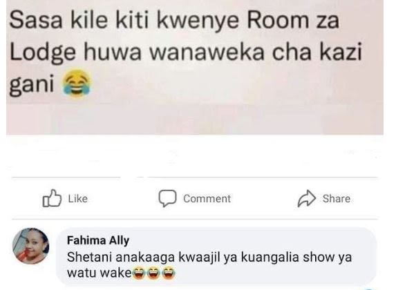 Sasa kile kiti kwenye room za lodge huwa wanaweka cha kazi gani like comment sha