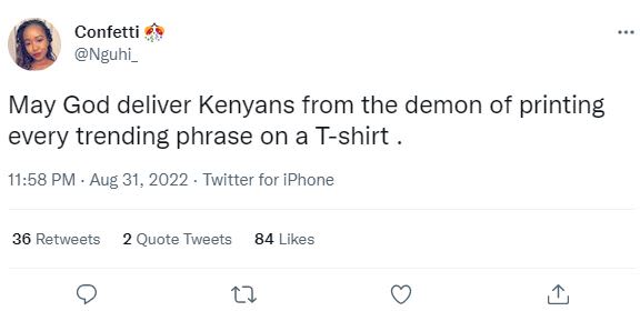 Confetti nguhi_ may god deliver kenyans from the demon of printing every trendin
