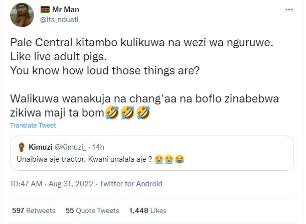 Mr man its_nduati pale central kitambo kulikuwa na wezi wa nguruwe like live adu