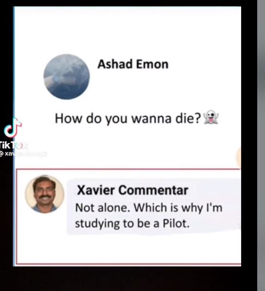 Ashad emon how do you wanna die? tikt xa xavier commentar not alone. which is wh
