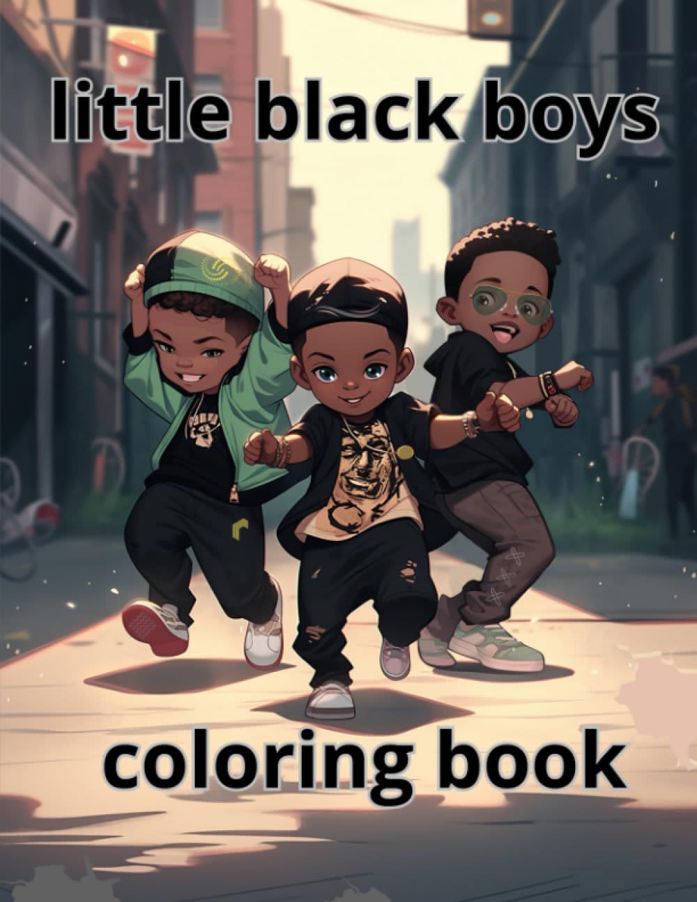Little black boys 4 coloring book