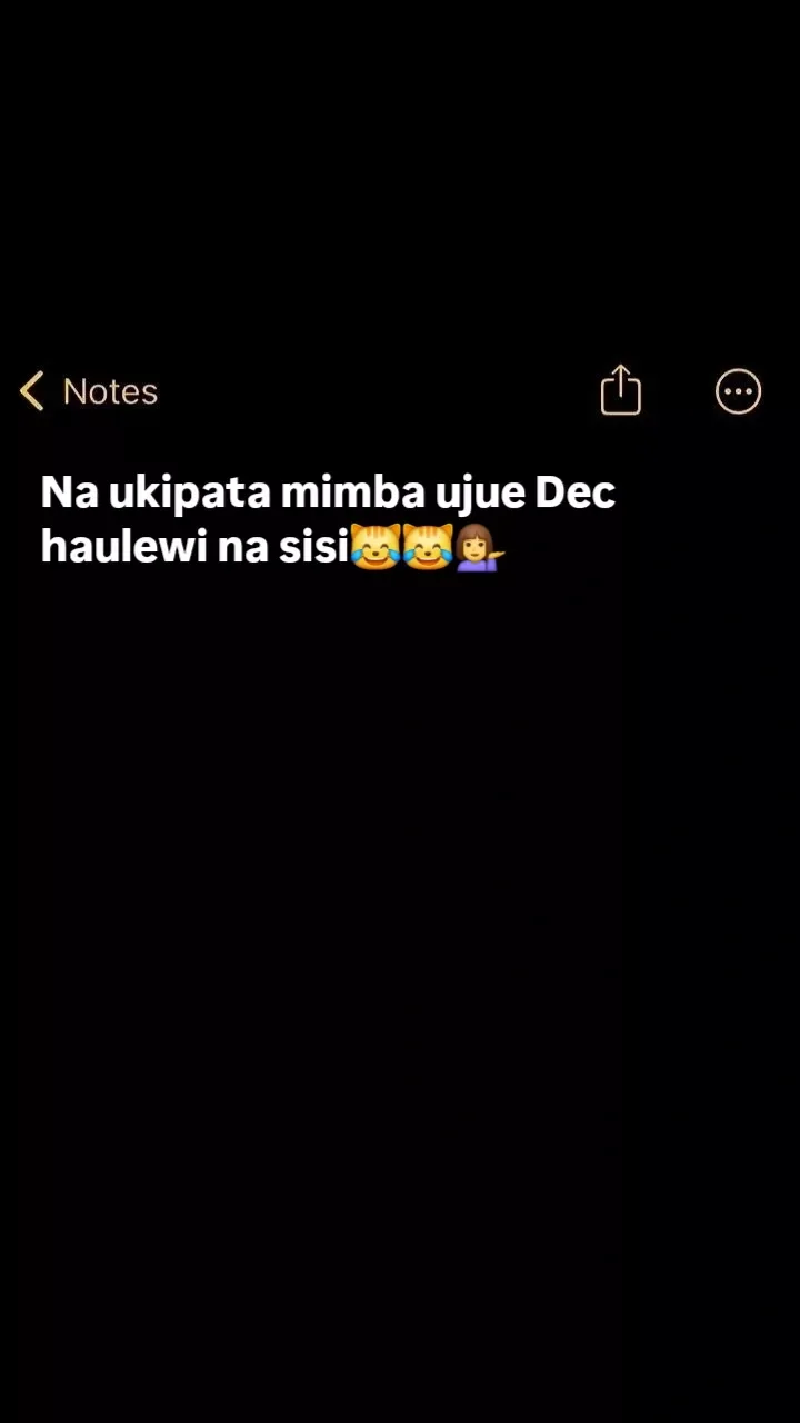 Notes na ukipata mimba ujue dec haulewi na sisi